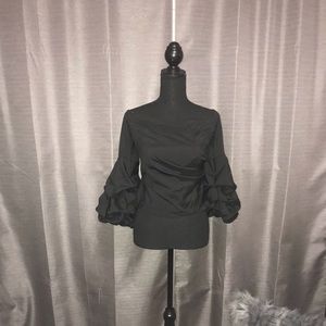 Black off the shoulder top